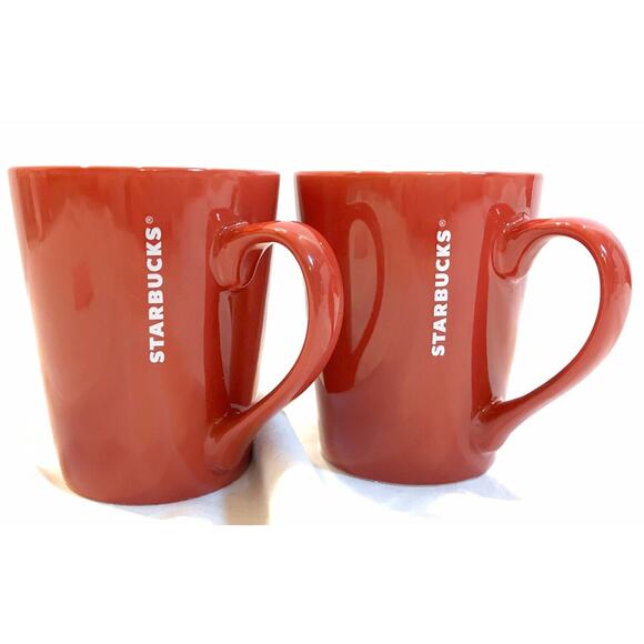 Starbucks Other - 2X Starbucks Red Ceramic Coffee Mug 10 oz Holiday Christmas 2017